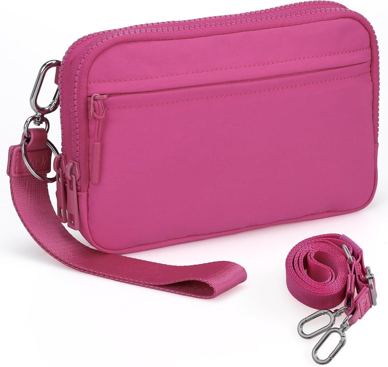VONAL Store Wristlet Wallets for Women, RFID Wristlet Purse Built in Wallet, Small Nylon Crossbody Bags, Credit Card Holder - Image 1